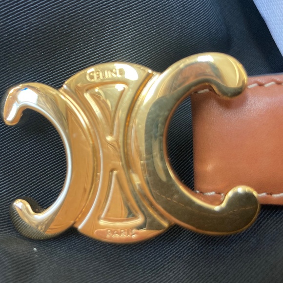 Celine Medium Triomphe Belt in Natural Calf Skin Size 75 - Picture 10 of 16